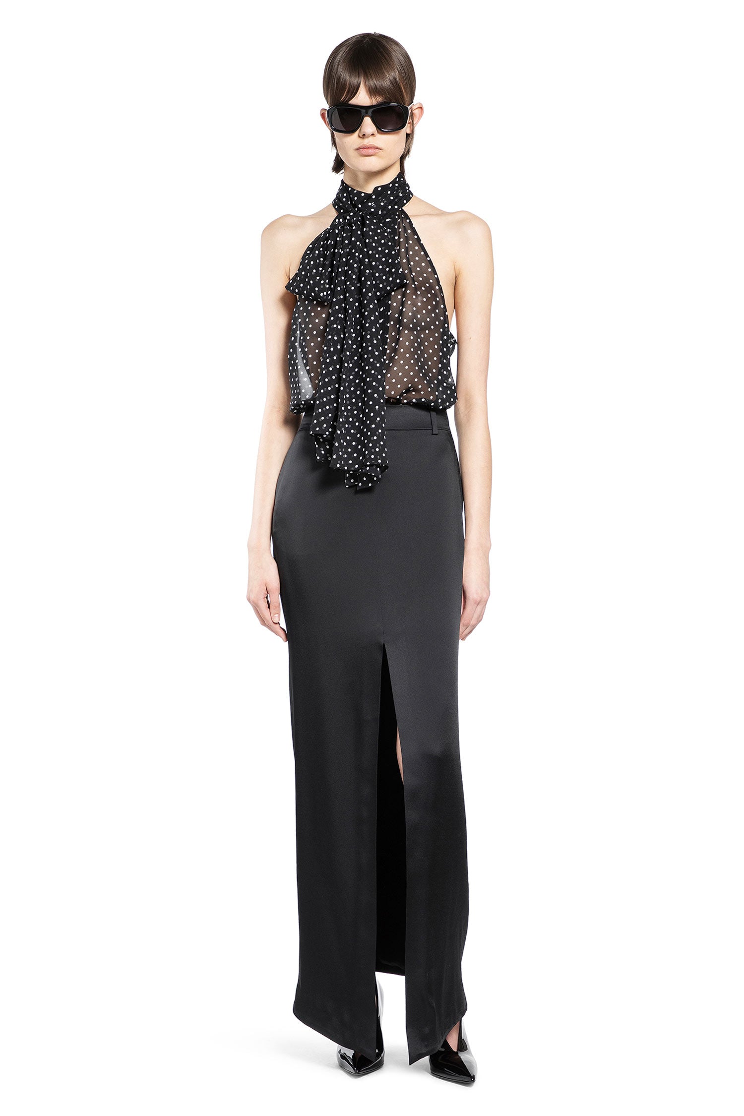 Crepe Envers Satin Tailored Maxi Skirt