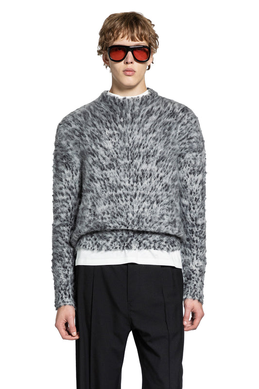 Mohair Jacquard Crewneck Sweater