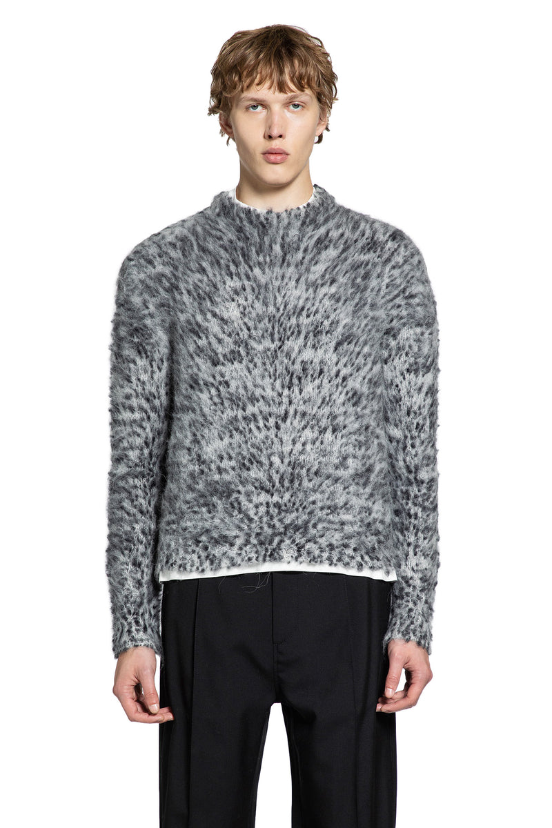 Mohair Jacquard Crewneck Sweater