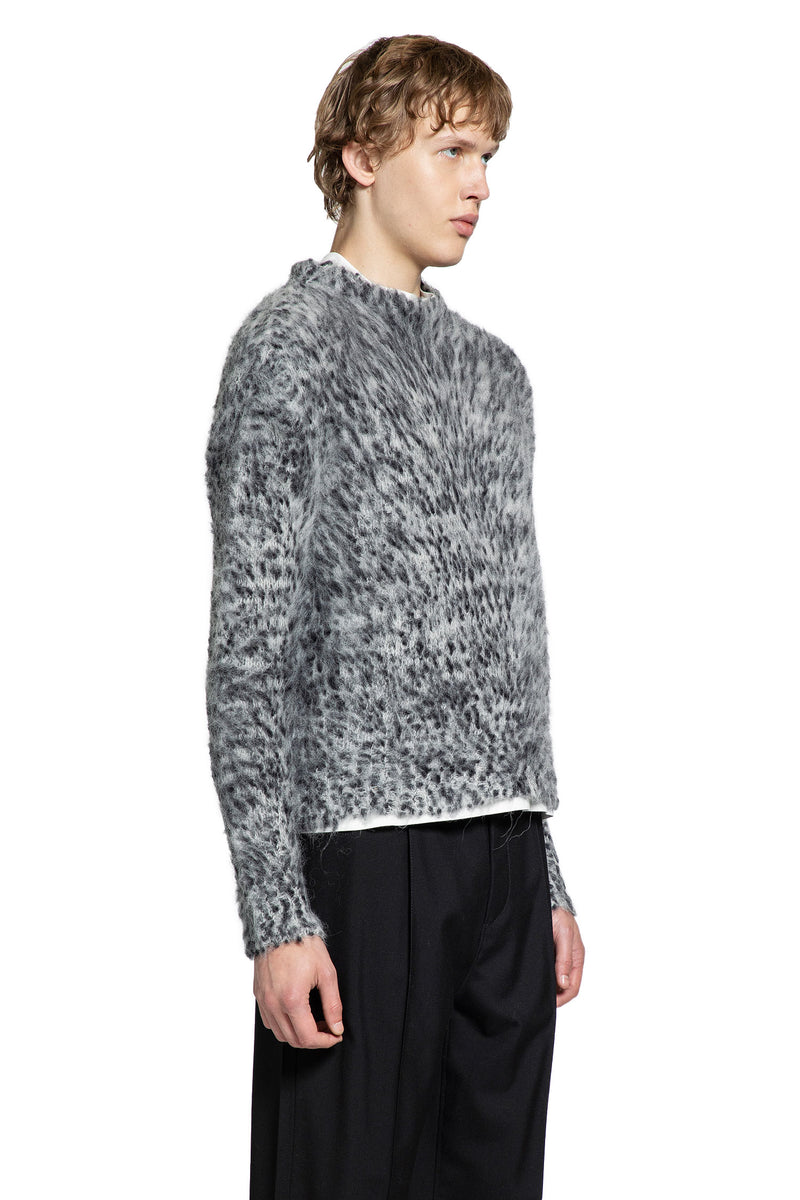 Mohair Jacquard Crewneck Sweater