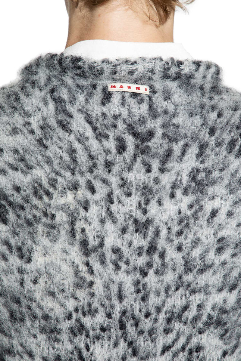 Mohair Jacquard Crewneck Sweater