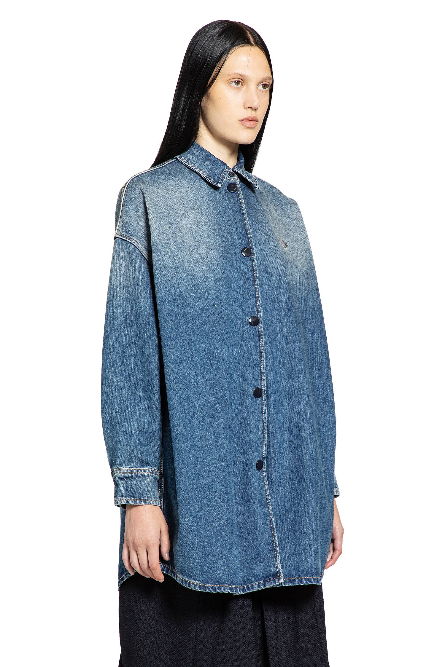 PRADA WOMAN BLUE SHIRTS - Antonioli.eu