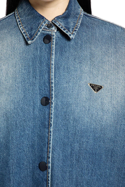 PRADA WOMAN BLUE SHIRTS - Antonioli.eu