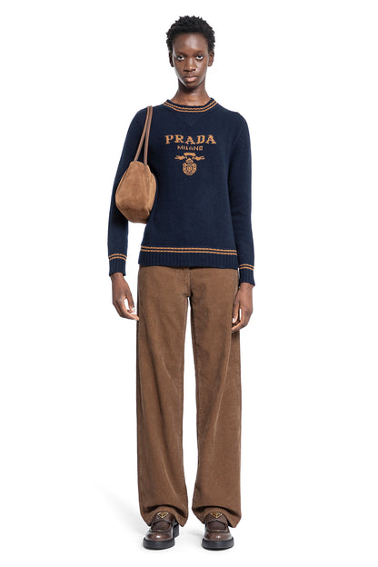 PRADA WOMAN BROWN TROUSERS