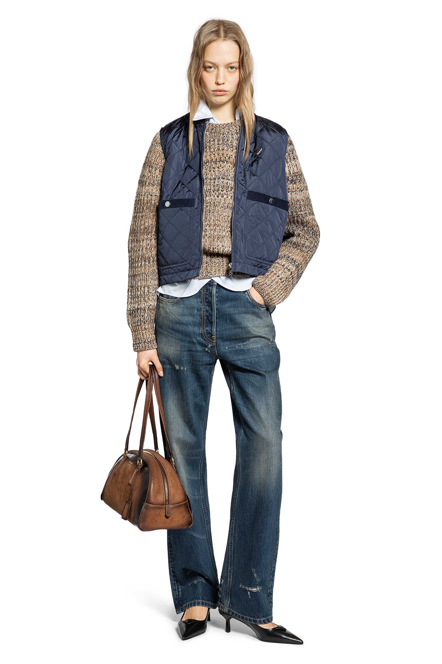 Straight Leg Washed Denim Jeans