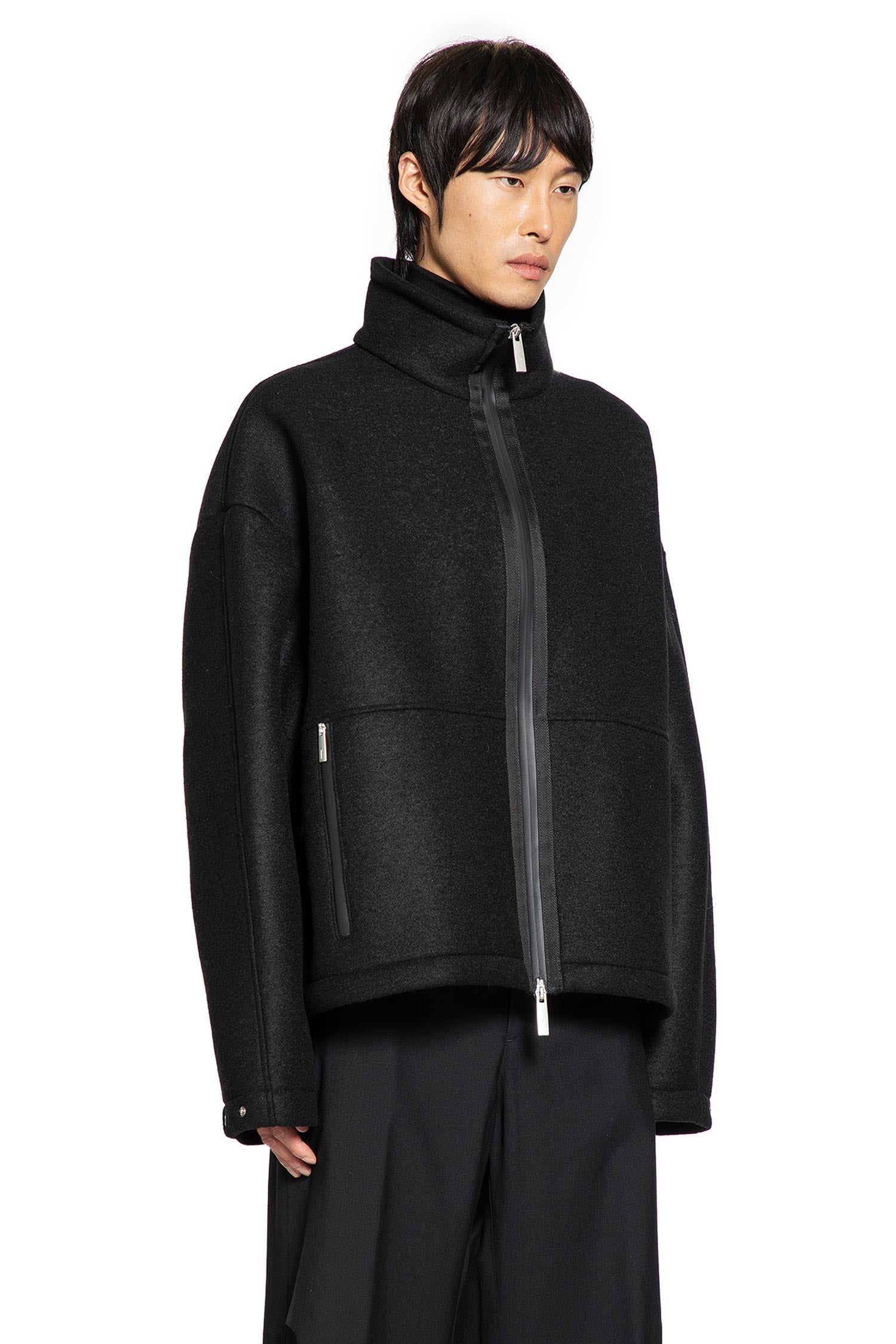Felt Zip-Up Jacket