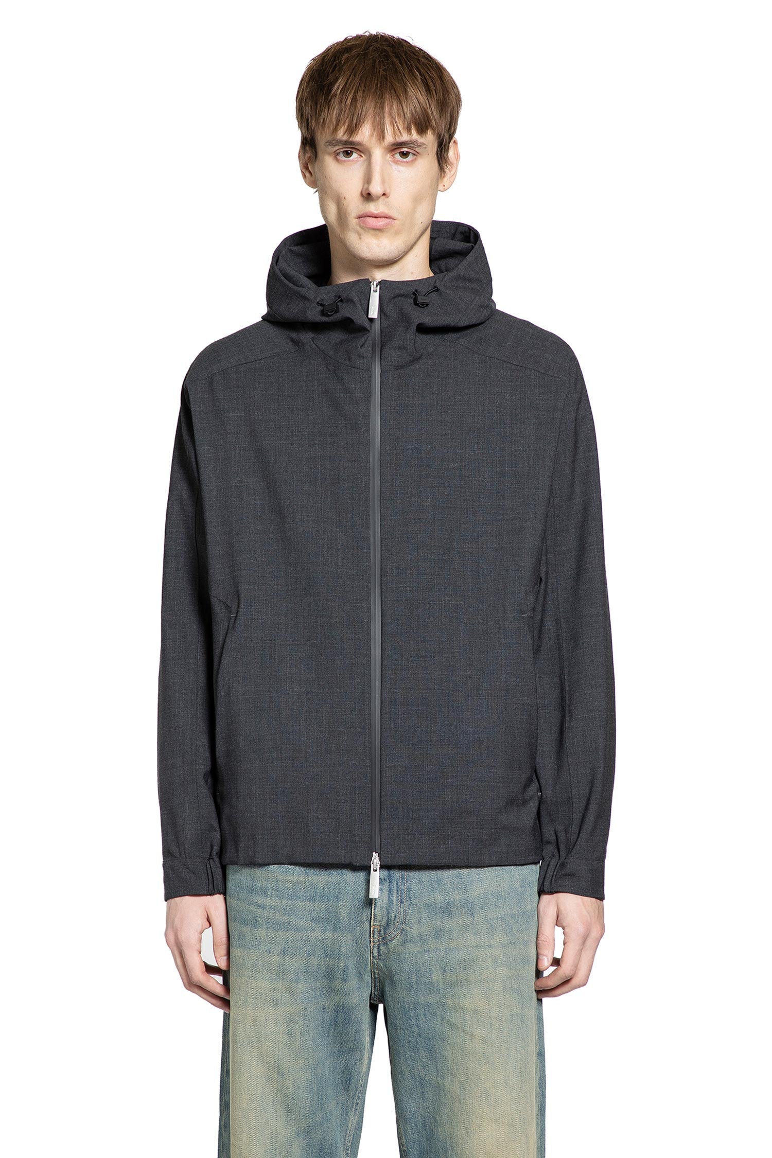 Wool Touch Hooded Jacket
