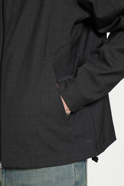 Wool Touch Hooded Jacket