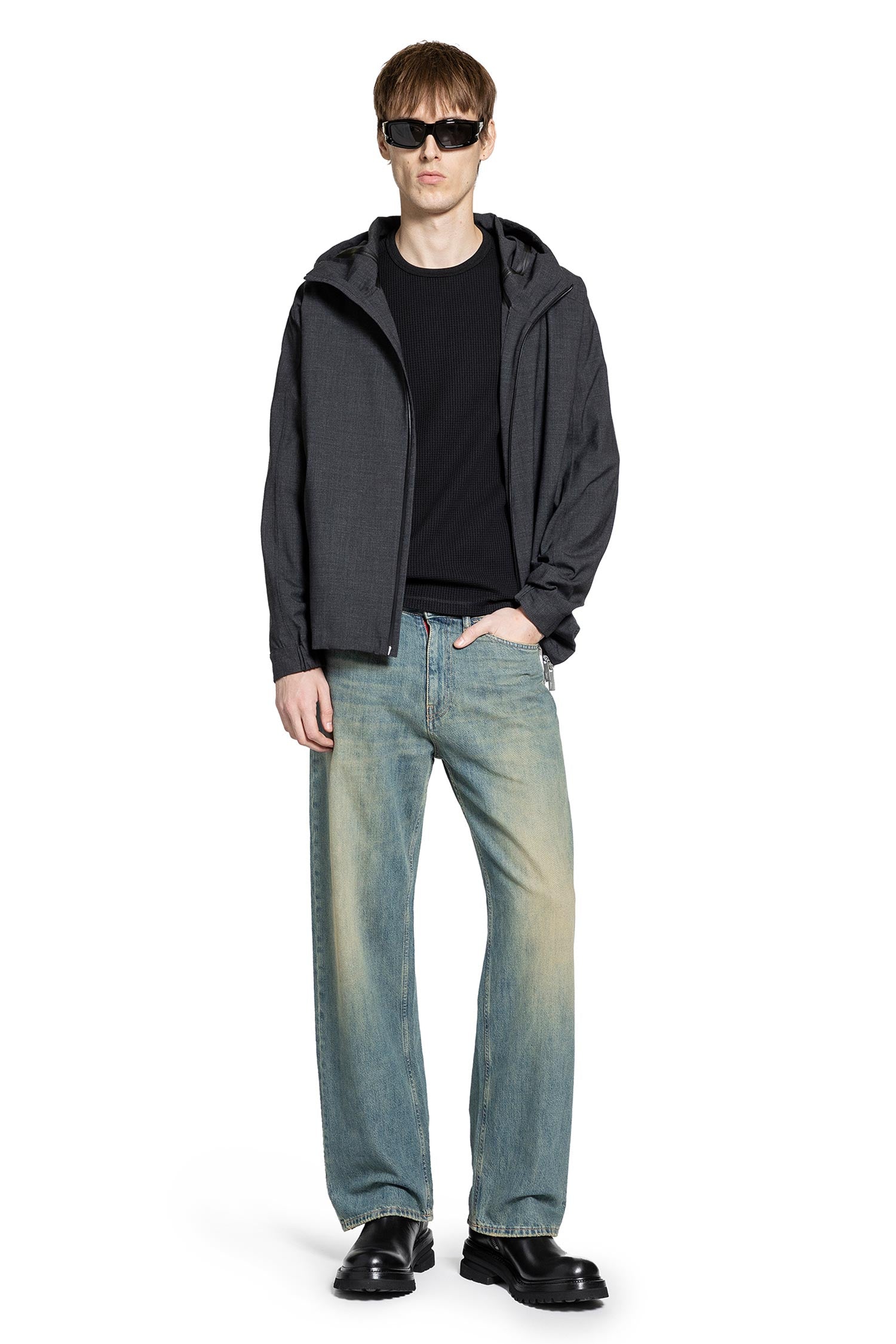 Wool Touch Hooded Jacket