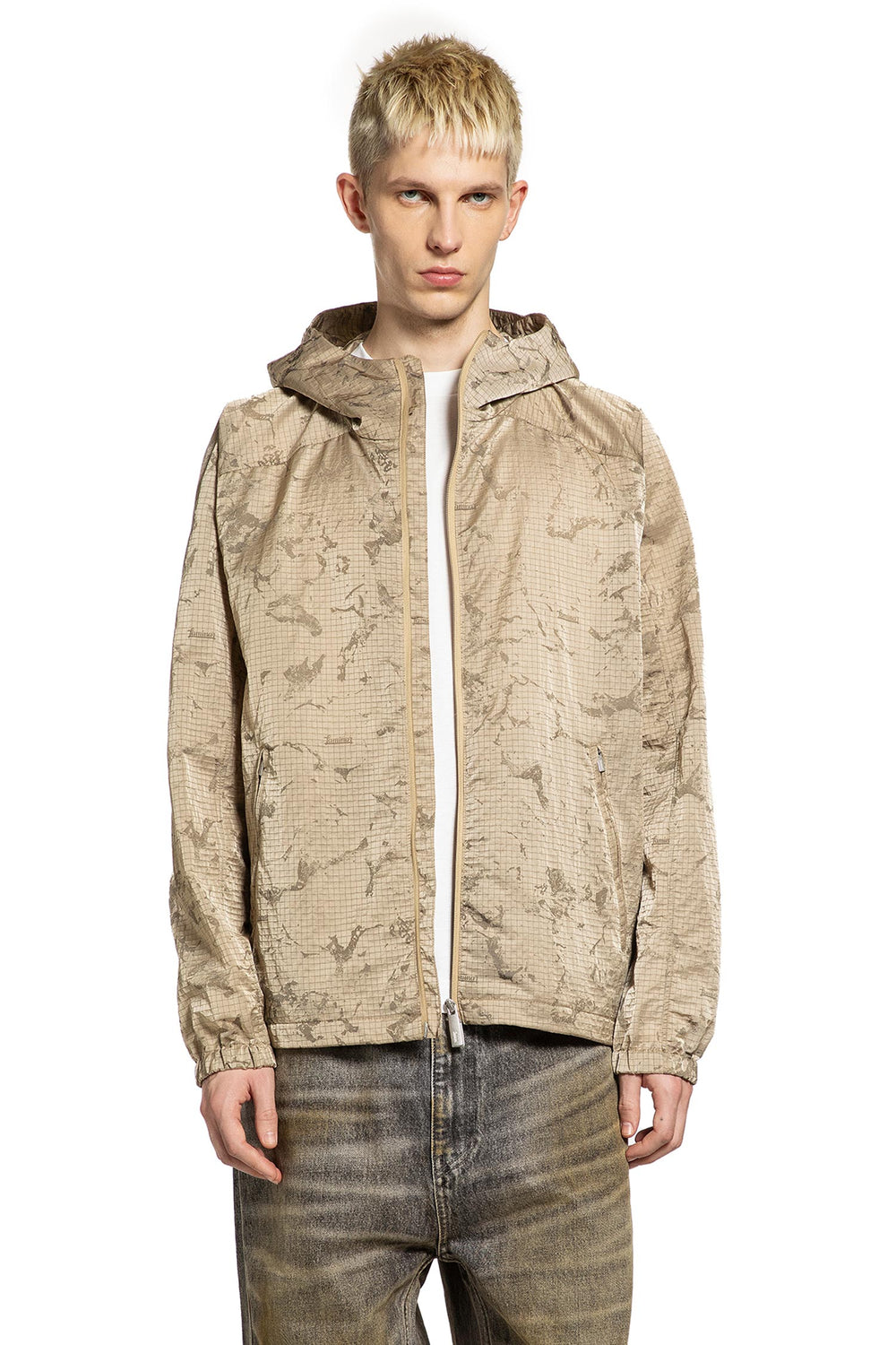 LAMINAR Printed Nylon Ripstop Windbreaker man