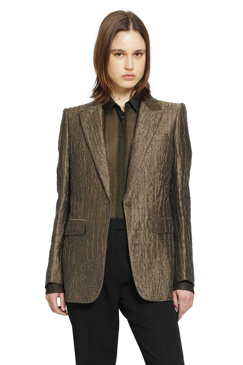 TOM FORD Crock Jacquard Satin Blazer woman