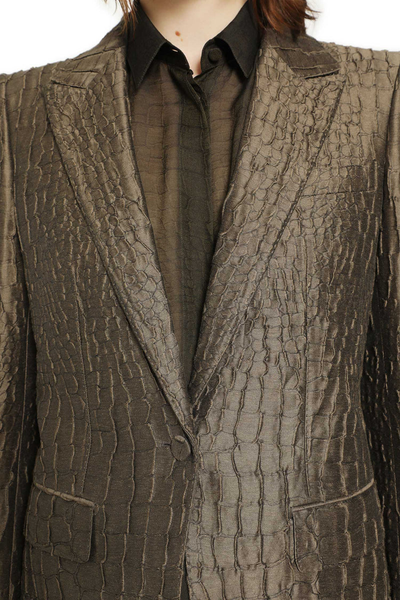 TOM FORD Crock Jacquard Satin Blazer woman