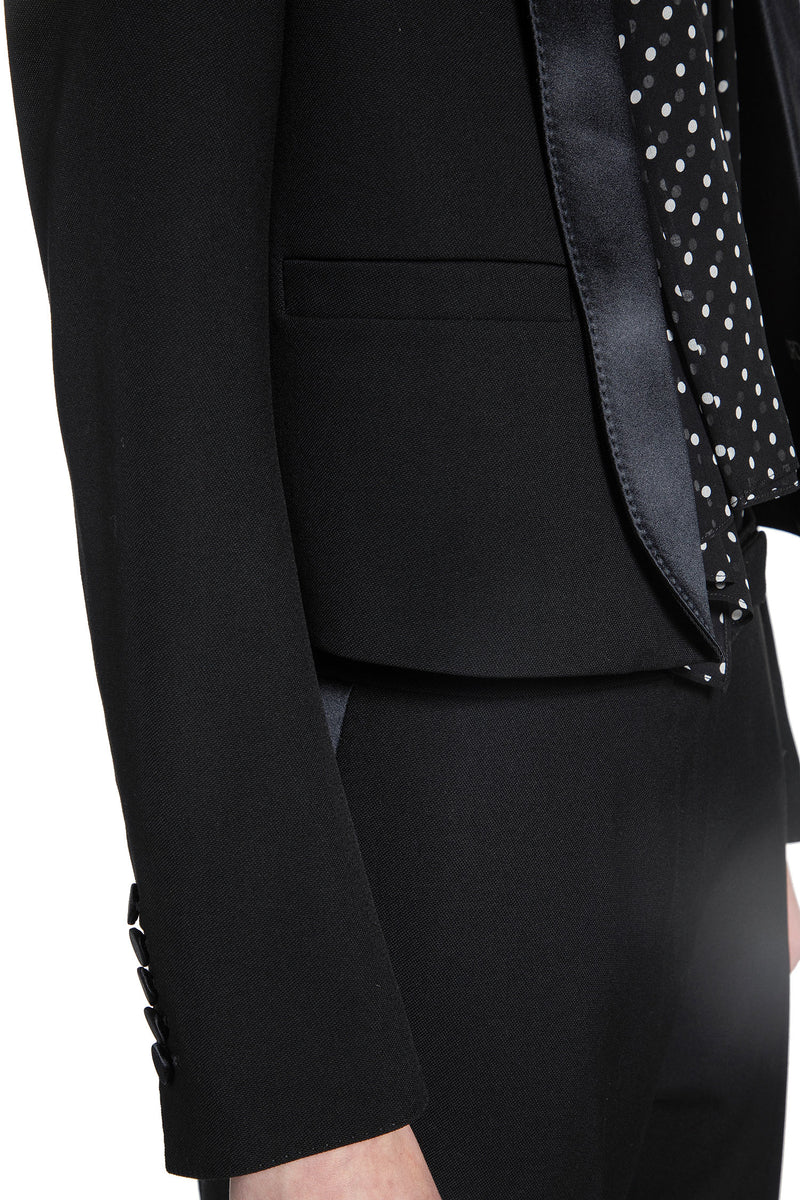 Single Breasted Cropped Tuxedo Jacket