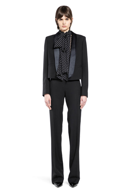 Single Breasted Cropped Tuxedo Jacket