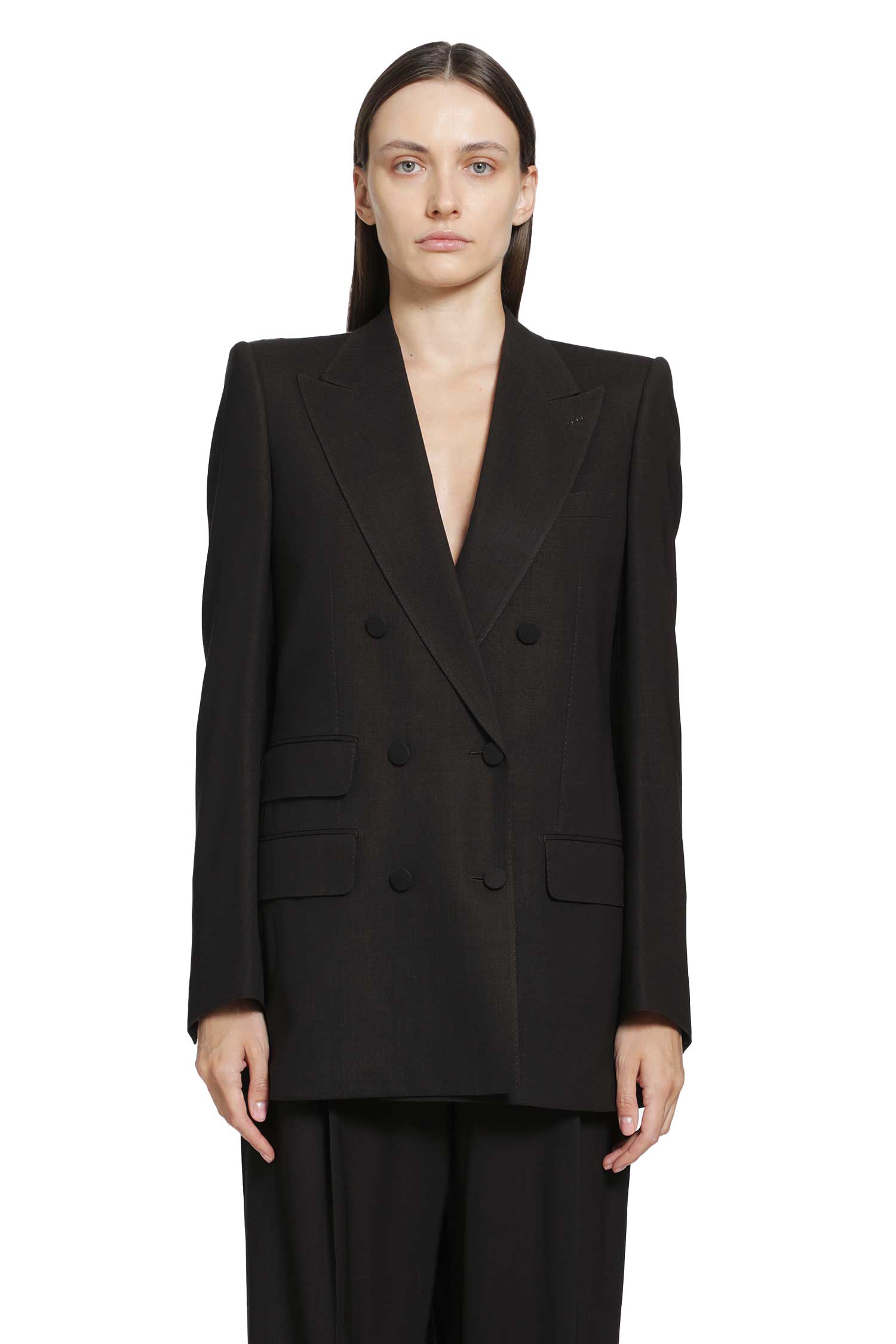 TOM FORD Light Virgin Wool Double-Breasted Blazer woman