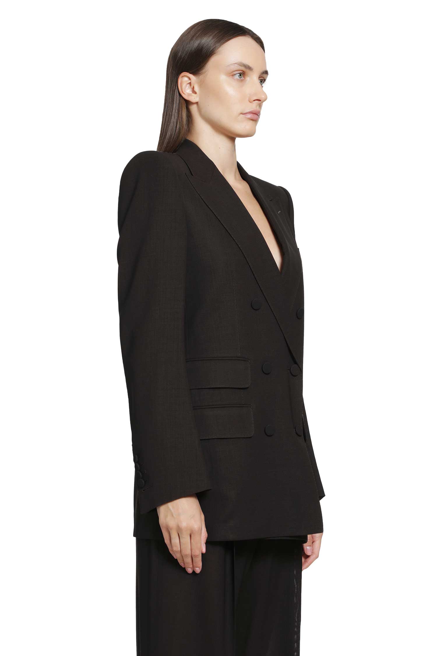 Light Virgin Wool Double-Breasted Blazer