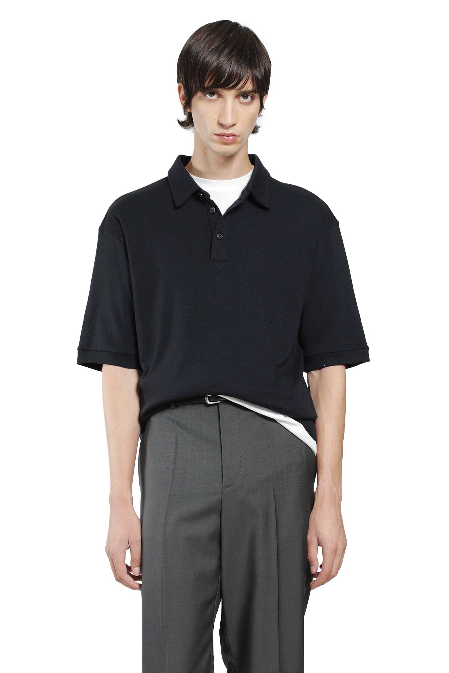 Pure Cashmere Interlock Polo Shirt