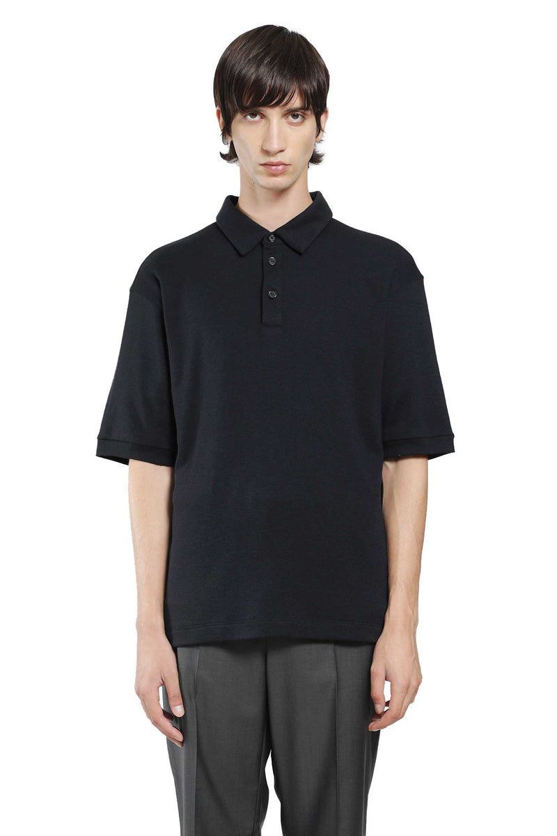 GIORGIO ARMANI Pure Cashmere Interlock Polo Shirt man
