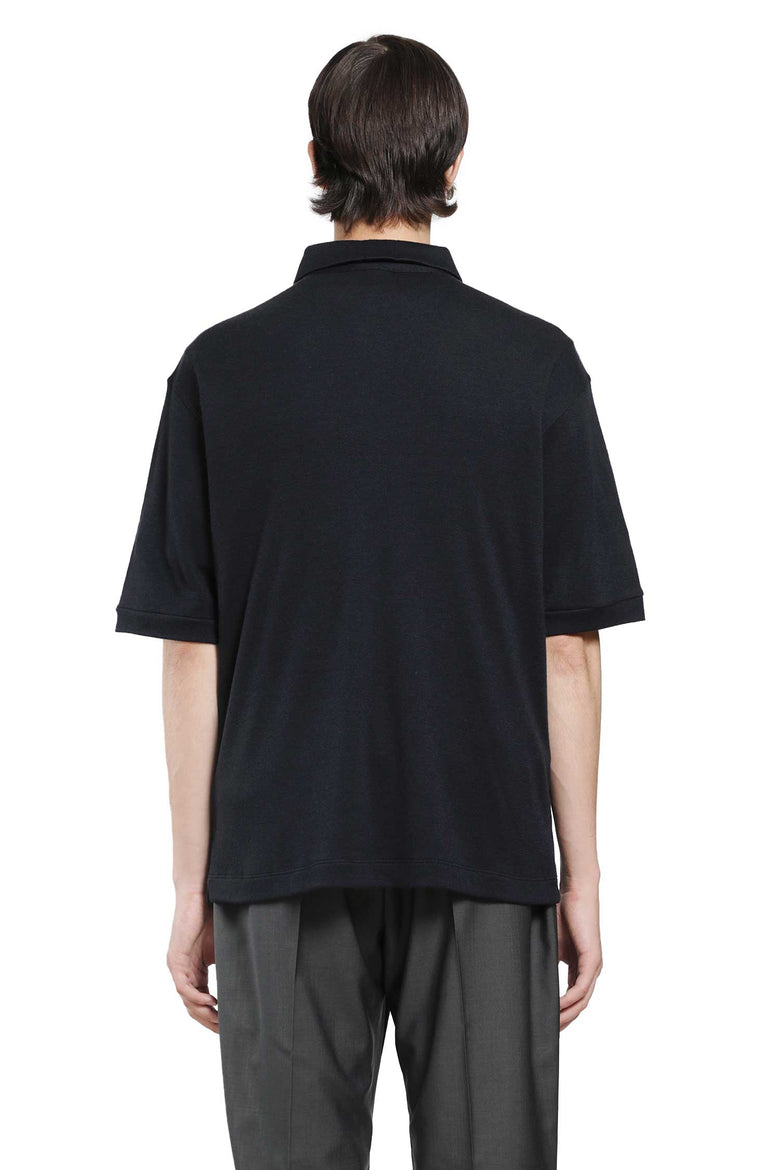 GIORGIO ARMANI Pure Cashmere Interlock Polo Shirt man