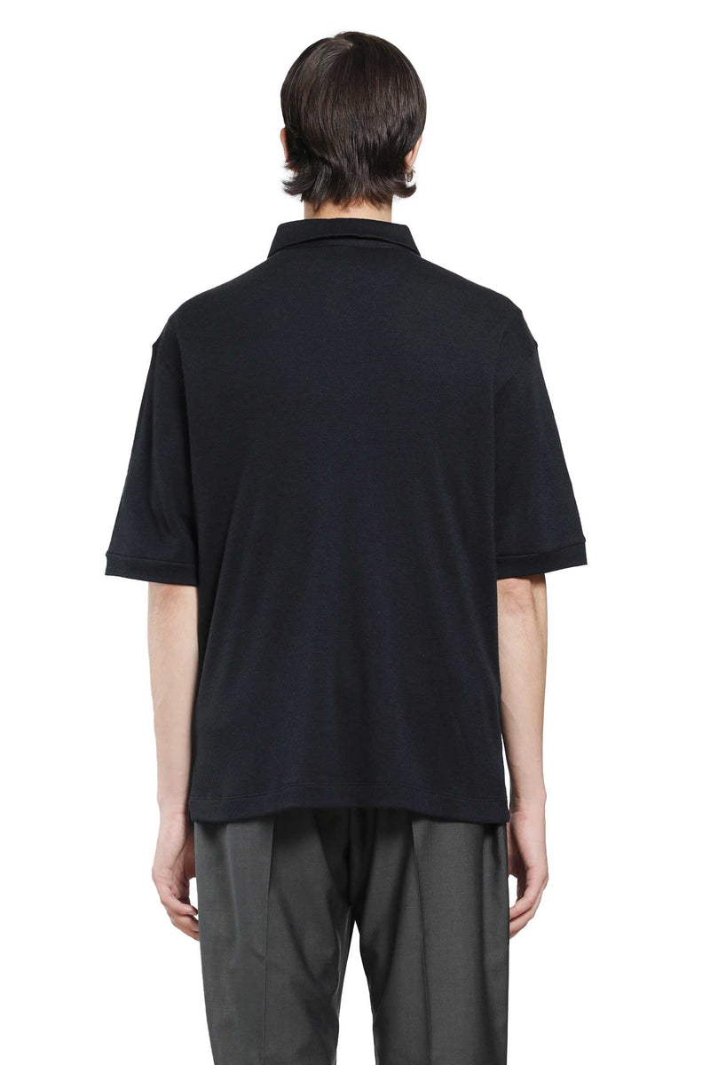 GIORGIO ARMANI Pure Cashmere Interlock Polo Shirt man