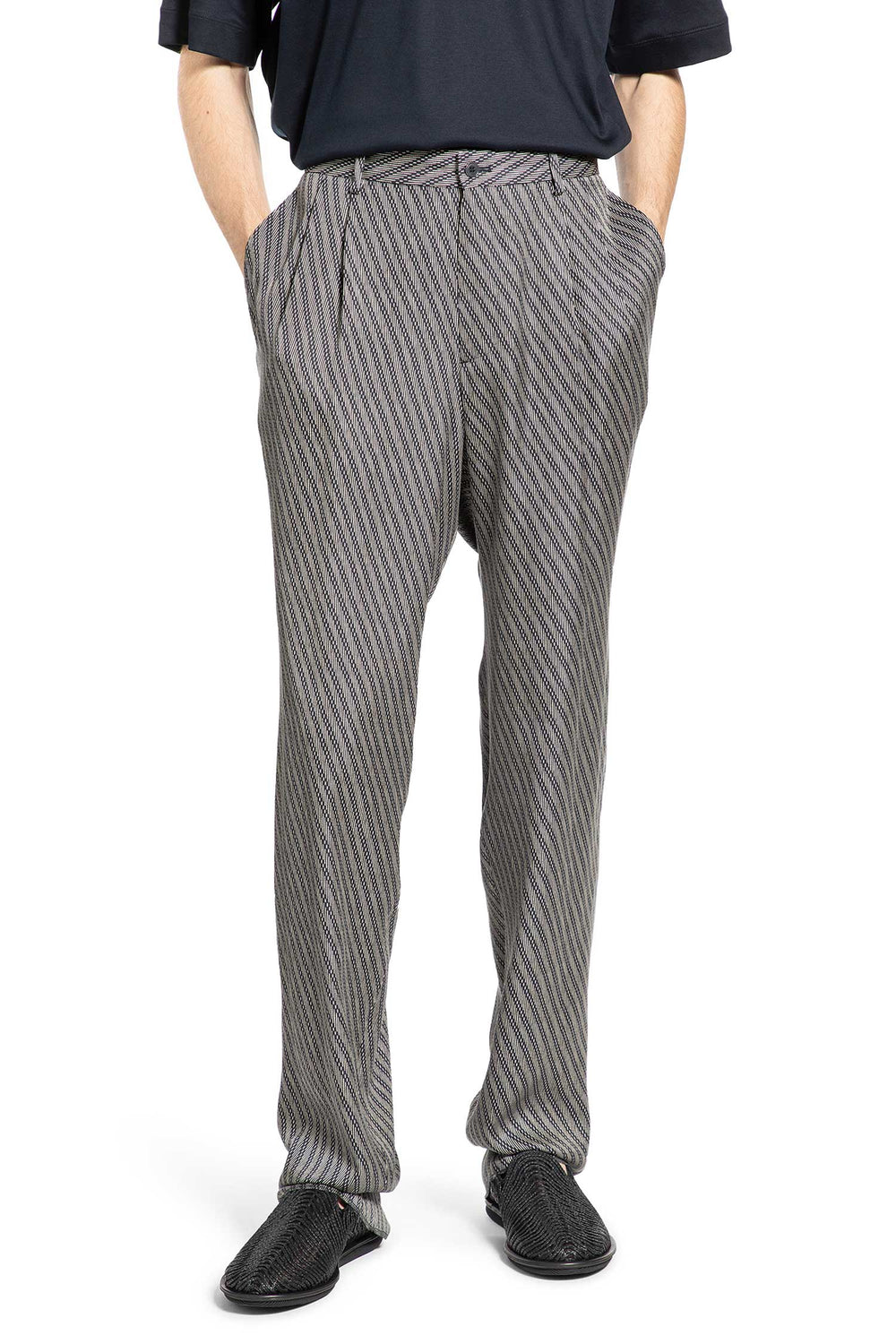GIORGIO ARMANI Diagonal Printed Trousers man
