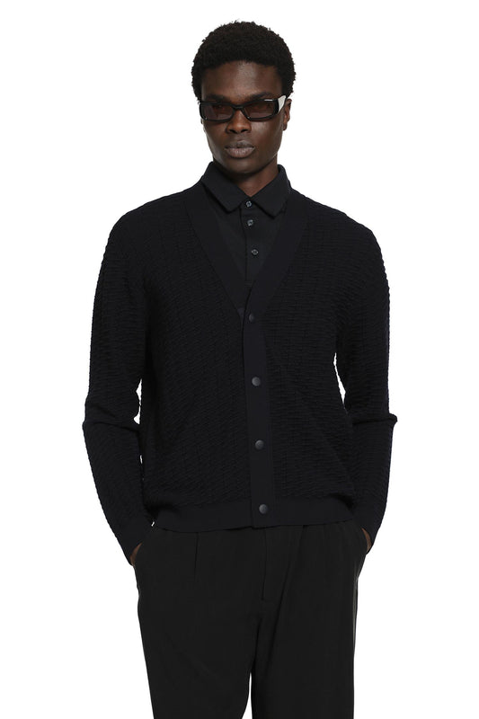Virgin Wool Blend Cardigan