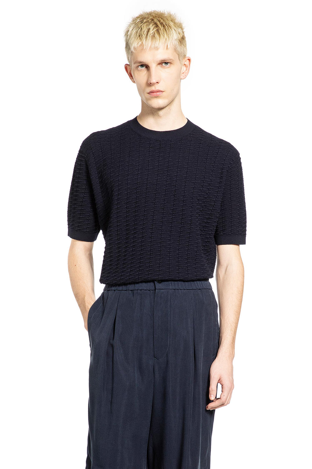 GIORGIO ARMANI Virgin Wool T-Shirt man