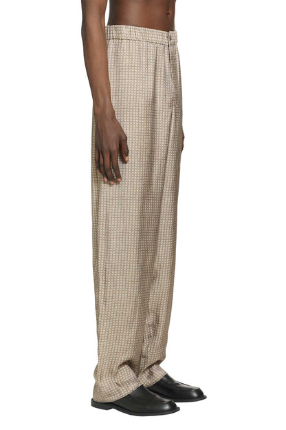 Viscose Check Jacquard Pants