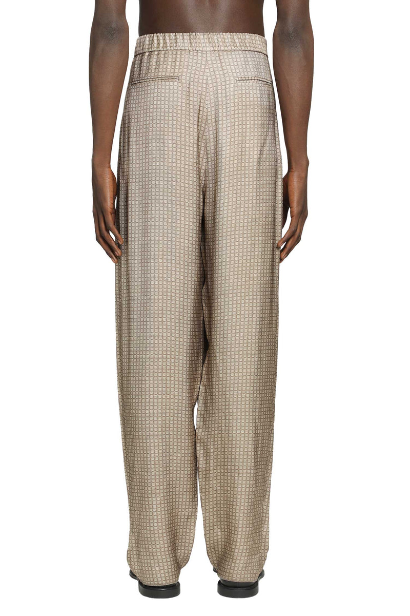 GIORGIO ARMANI Viscose Check Jacquard Pants man