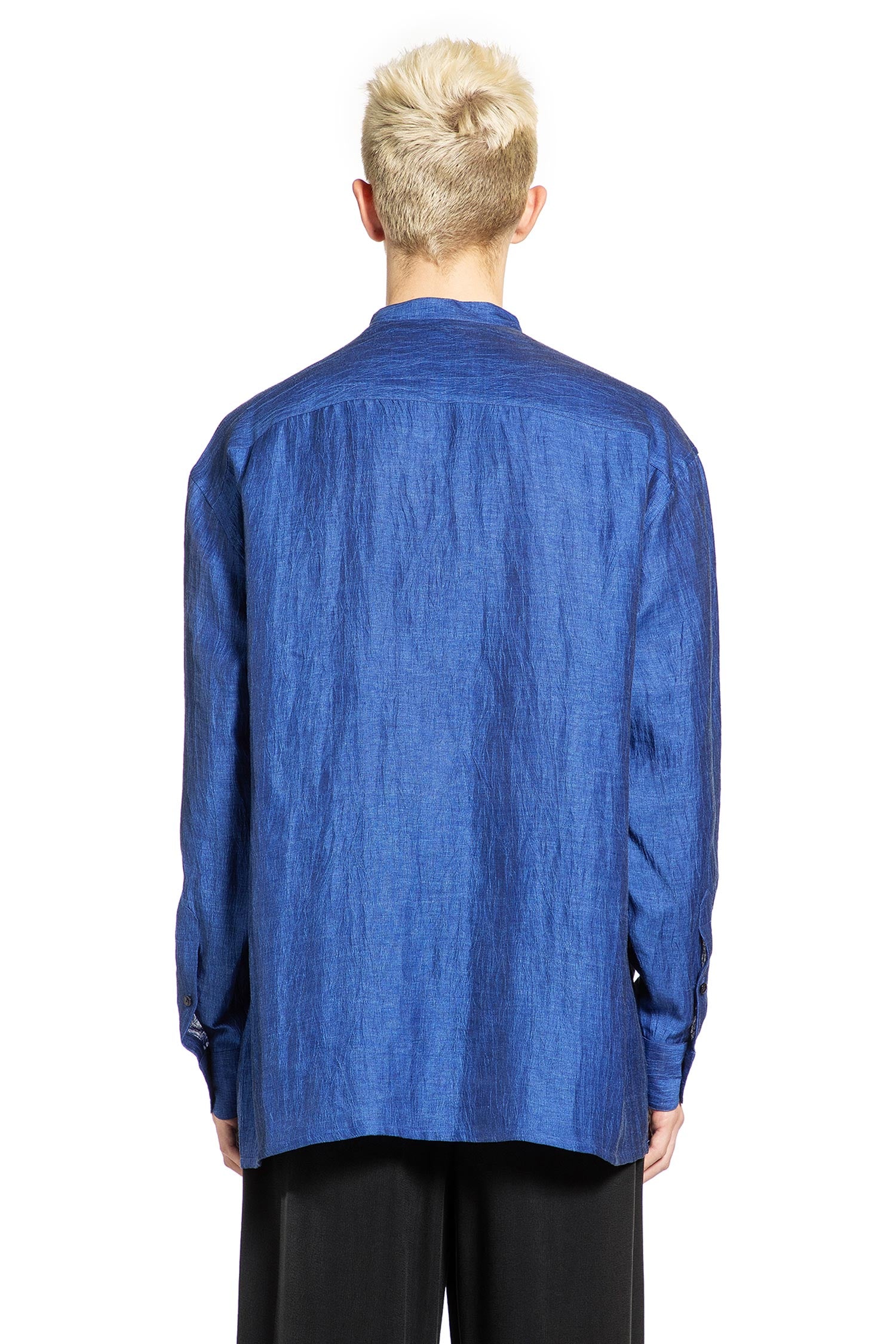 Faded Linen Blend Shirt Jacket