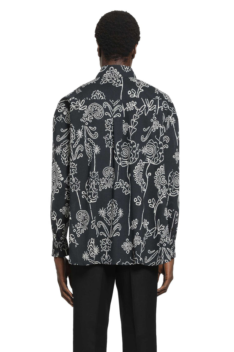 Floral Seersucker Shirt