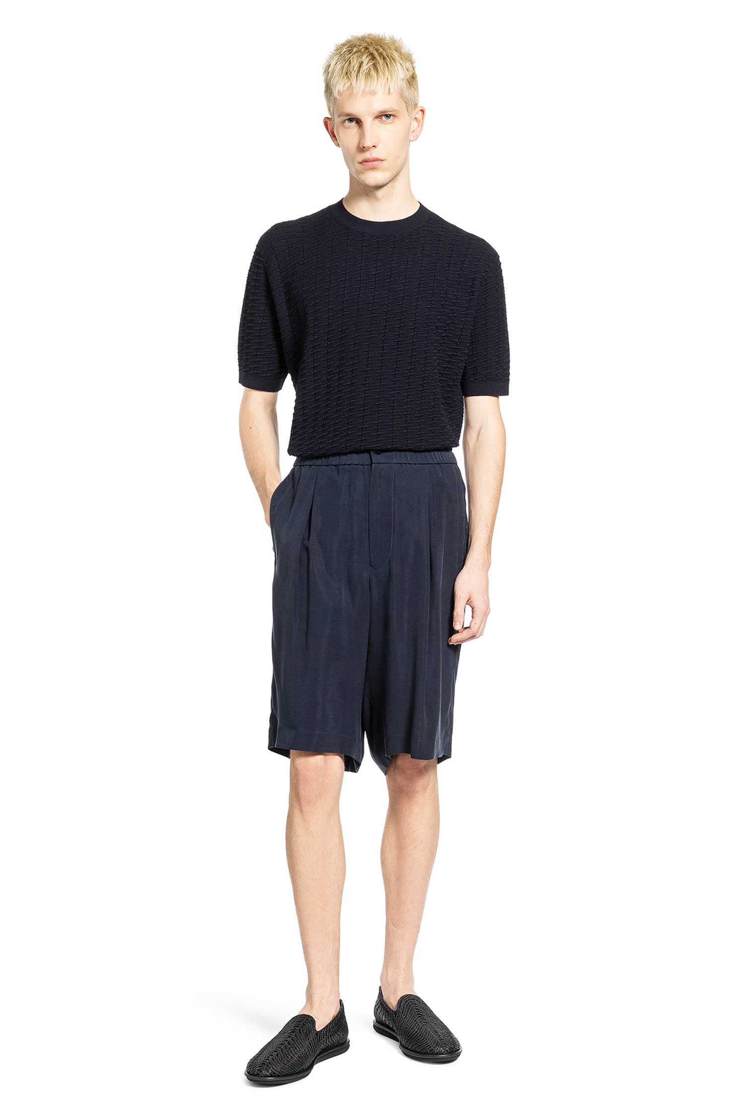 Asv Cupro Basketweave Bermuda Shorts