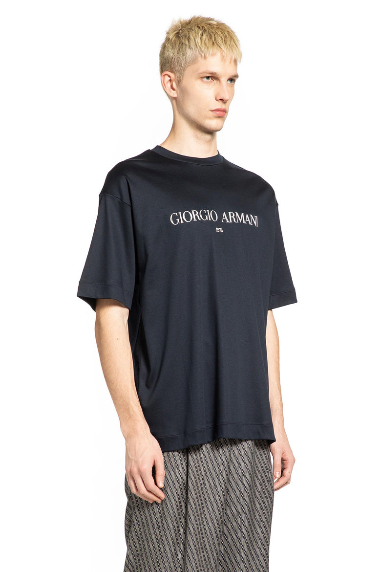 GIORGIO ARMANI Cotton Interlock Jersey T-Shirt man