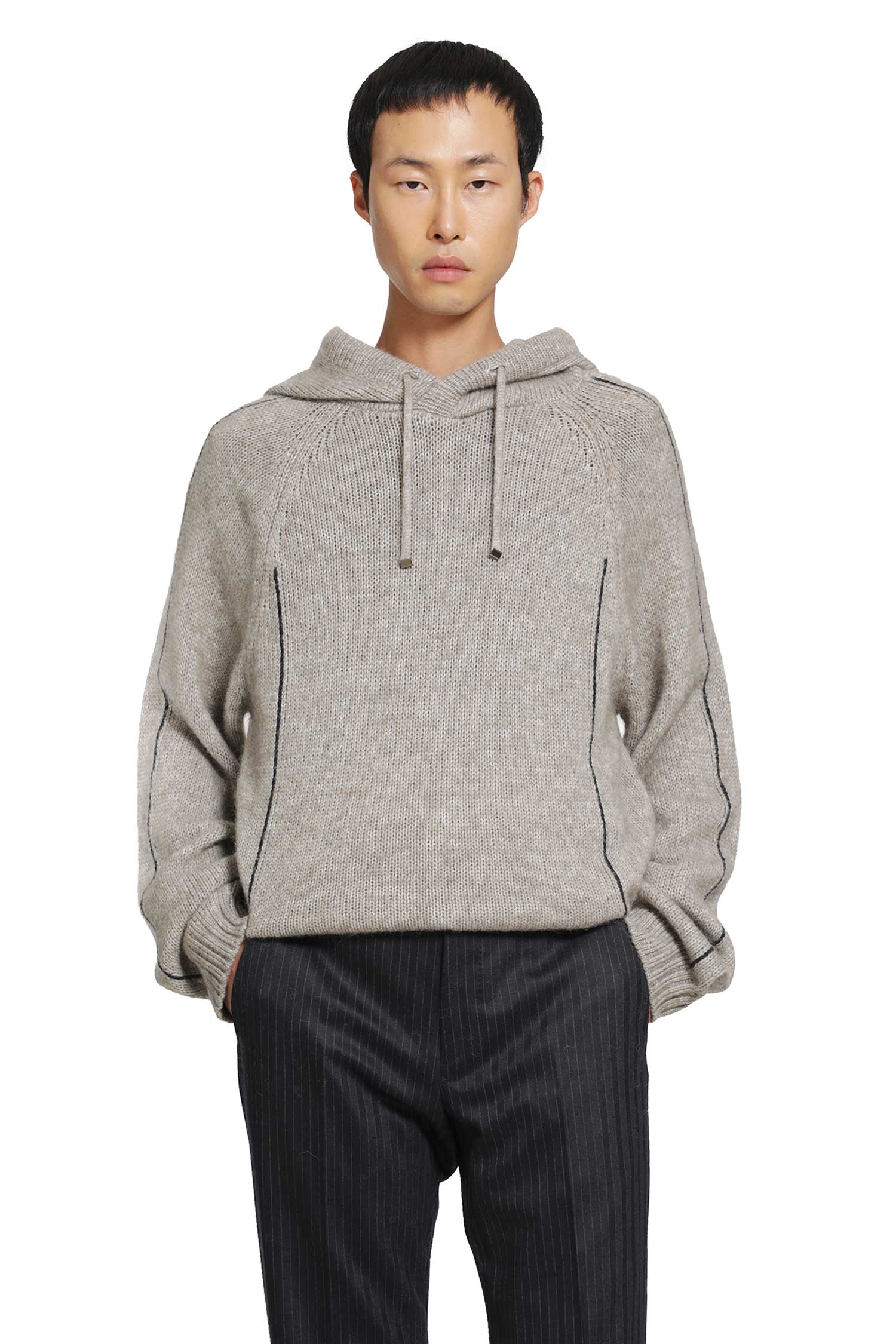 Alpaca Wool Knit Hoodie
