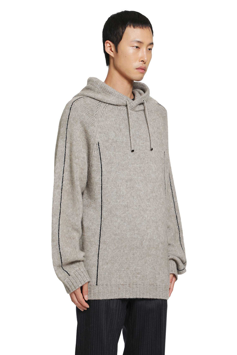 GIORGIO ARMANI Alpaca Wool Knit Hoodie man