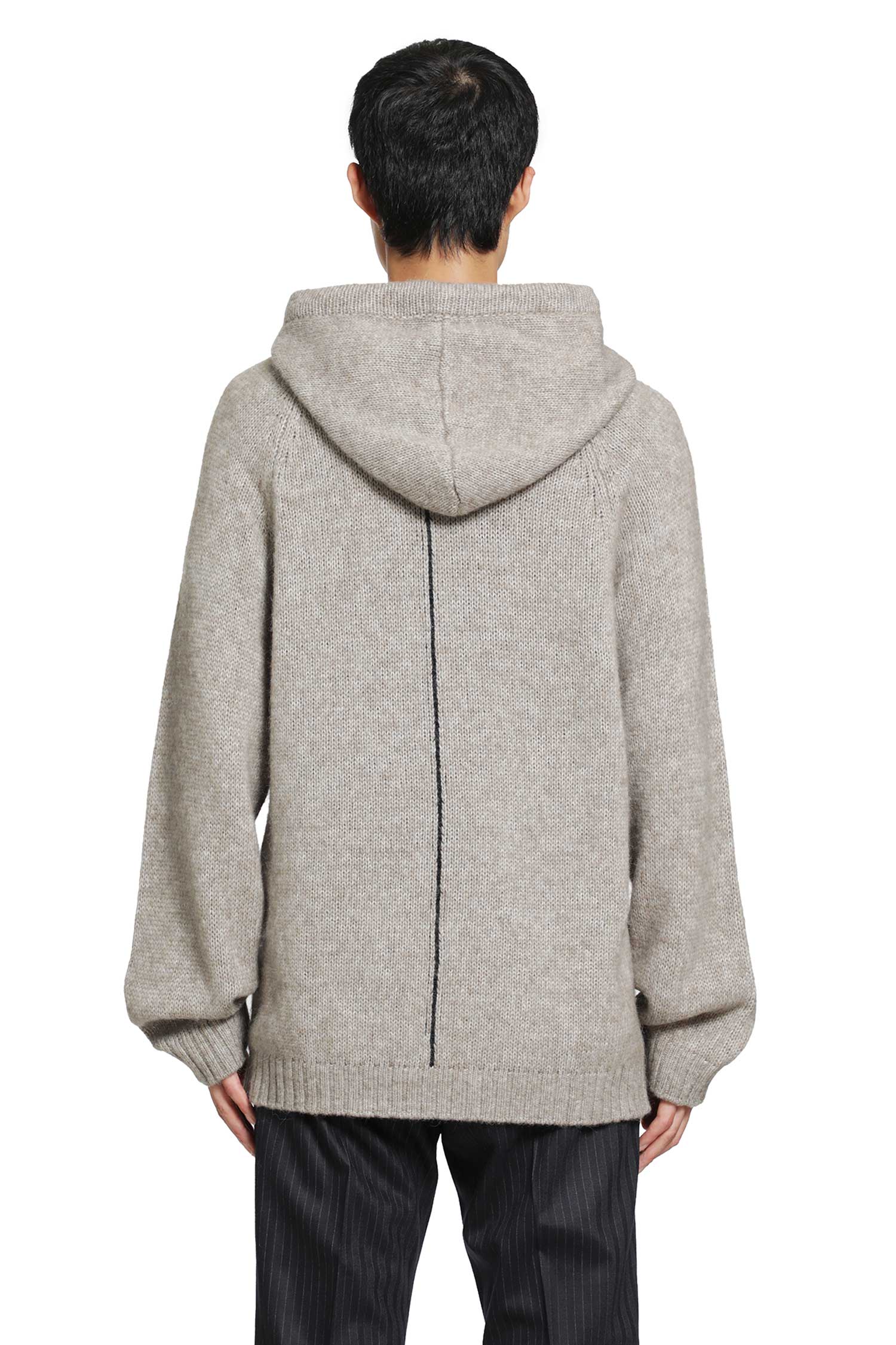 GIORGIO ARMANI Alpaca Wool Knit Hoodie man