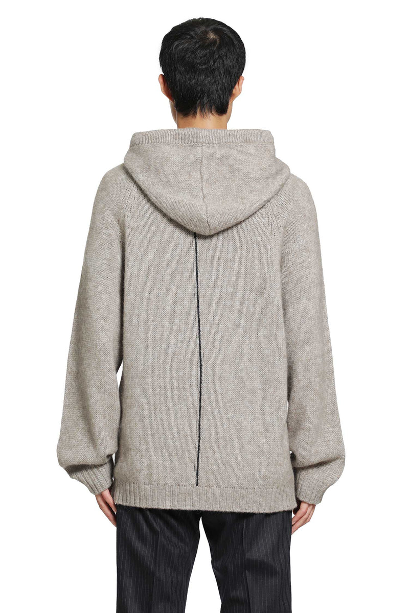 GIORGIO ARMANI Alpaca Wool Knit Hoodie man