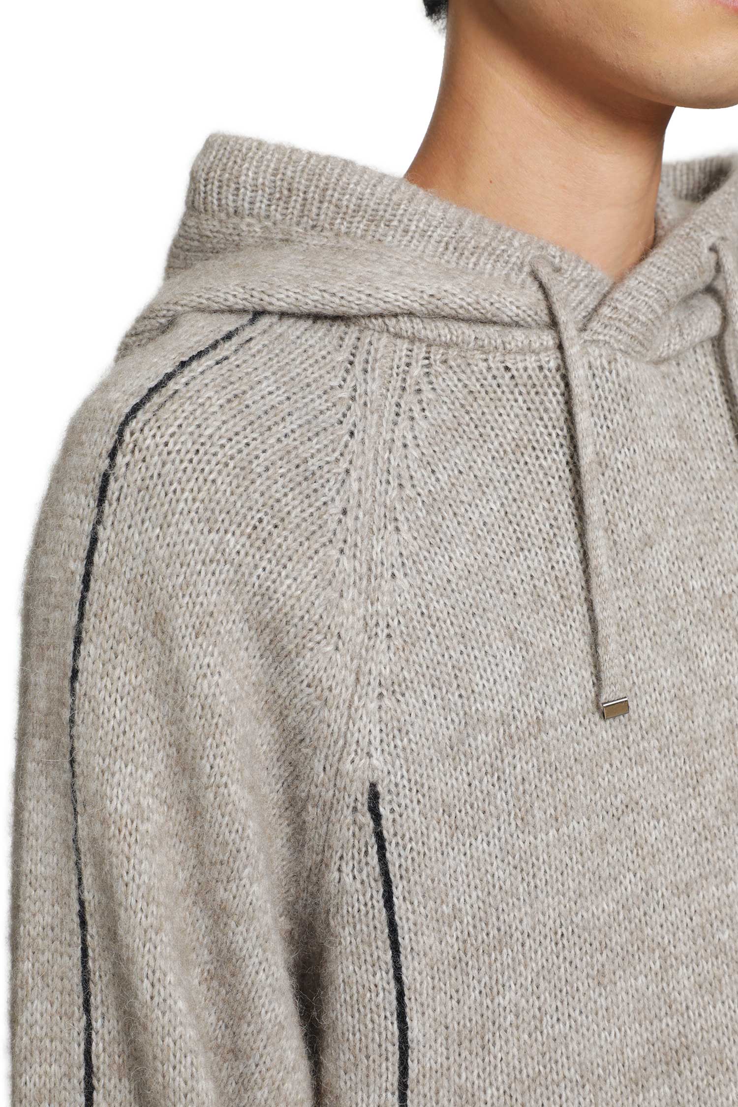 GIORGIO ARMANI Alpaca Wool Knit Hoodie man