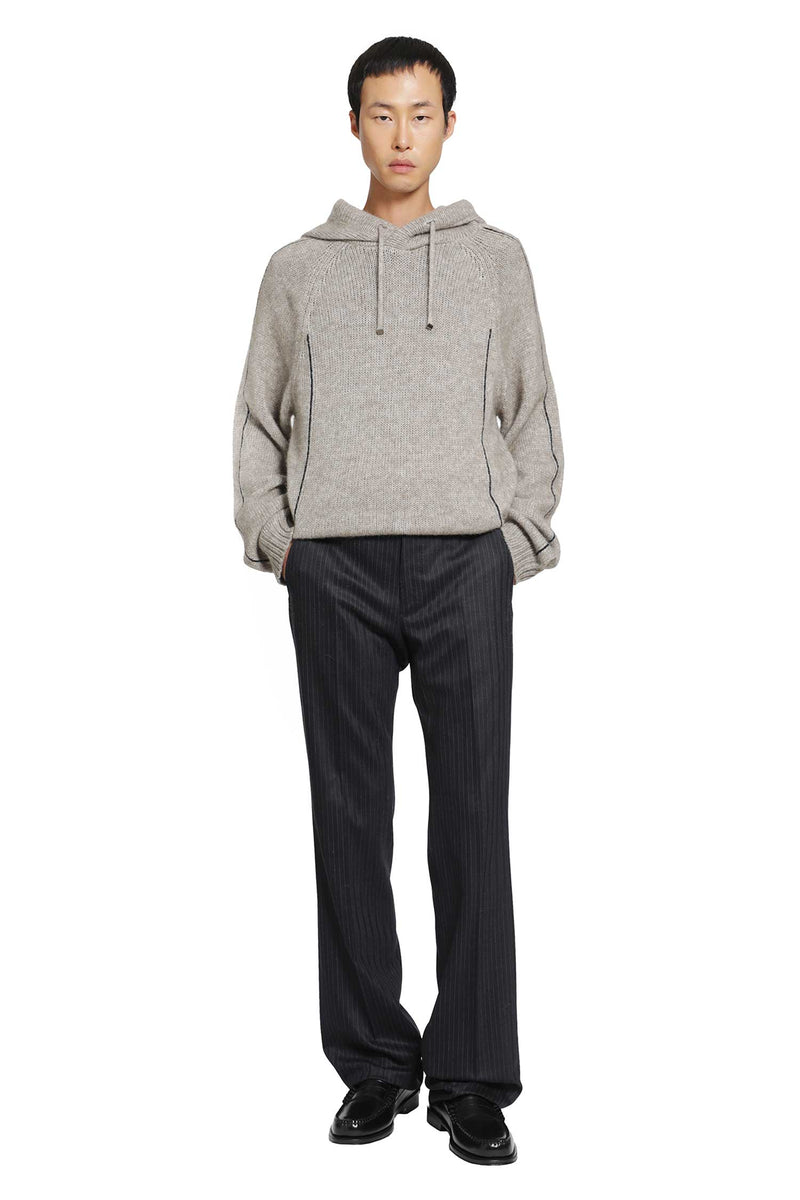 GIORGIO ARMANI Alpaca Wool Knit Hoodie man