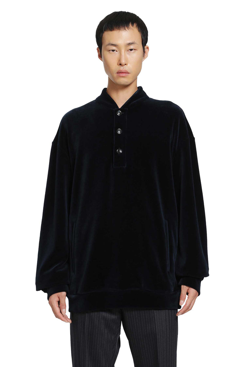 GIORGIO ARMANI Velvet Polo Shirt man