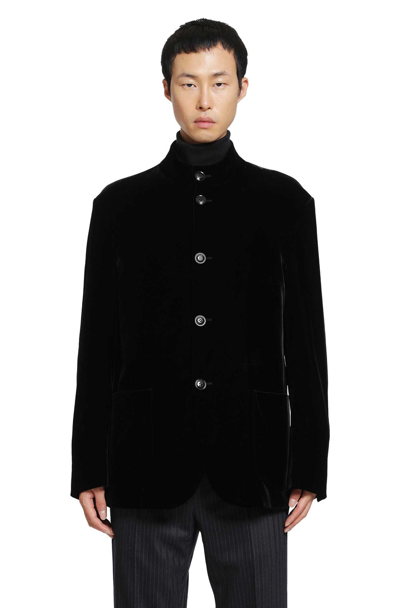 GIORGIO ARMANI Stretch Viscose Cupro Velvet Blazer man