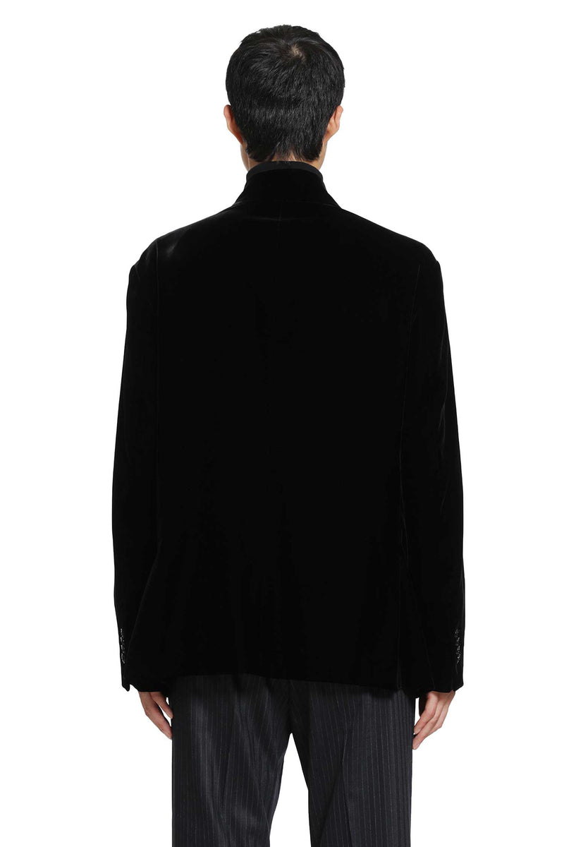 GIORGIO ARMANI Stretch Viscose Cupro Velvet Blazer man