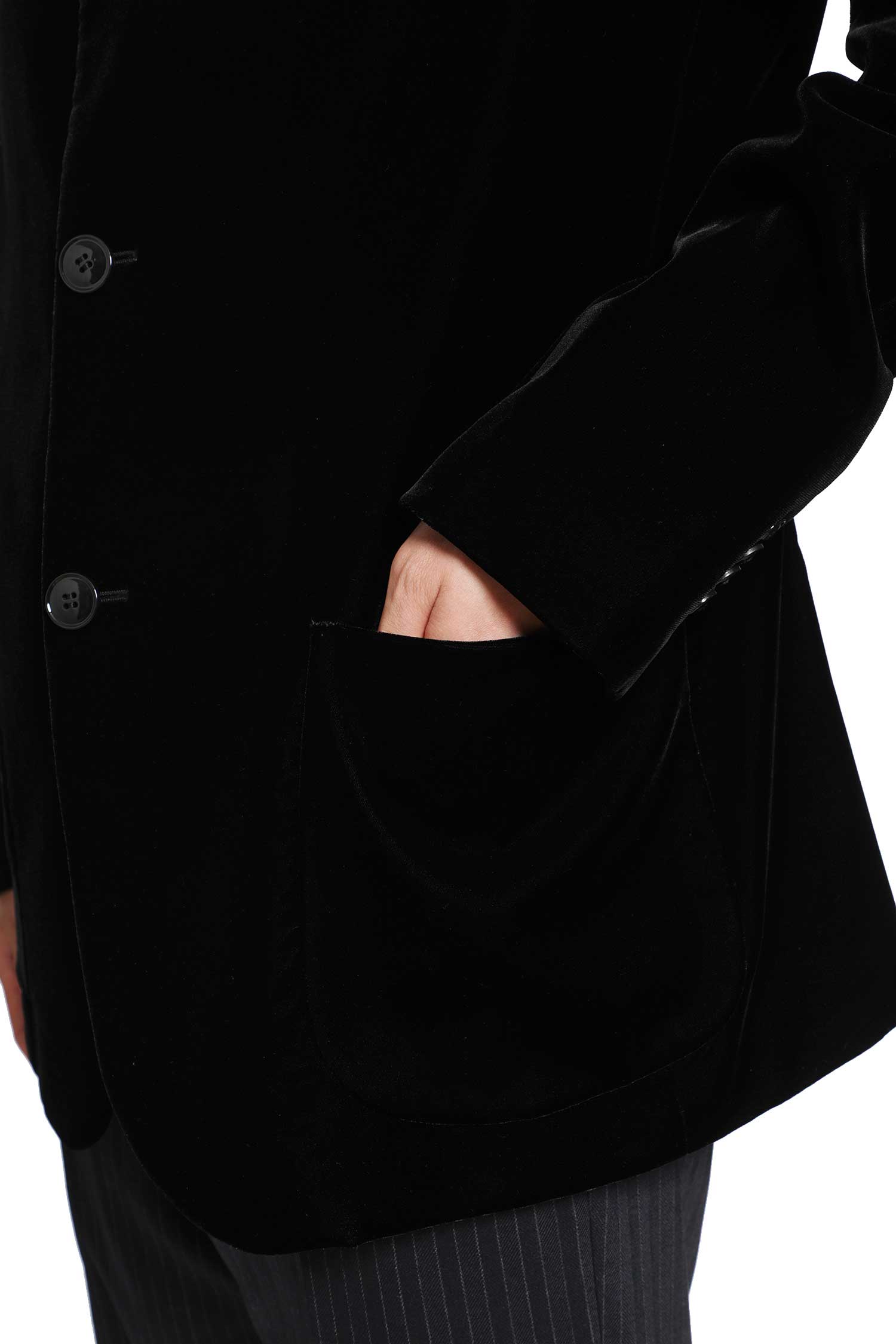 Stretch Viscose Cupro Velvet Blazer