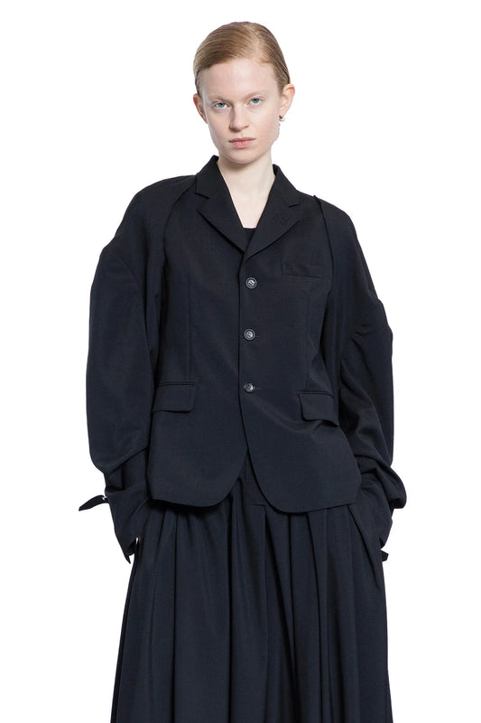 Nylon and Wool Blazer with Removable Sleeves - Antonioli.eu