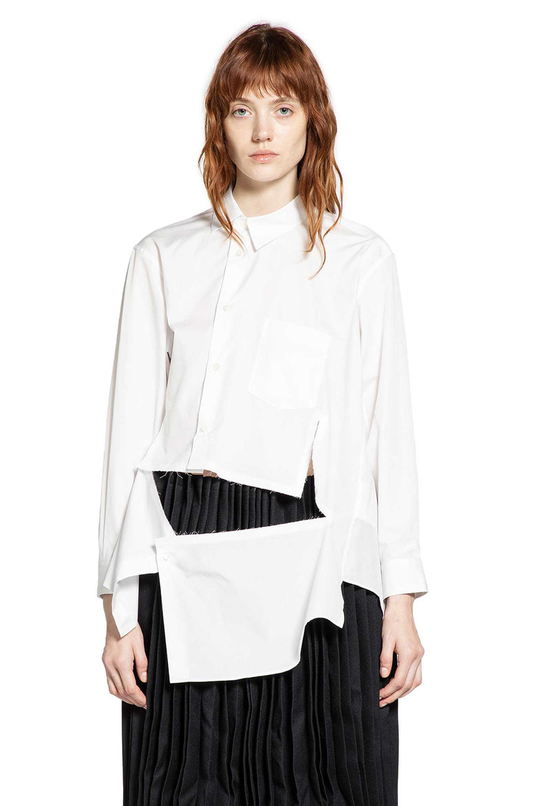 Asymmetric Cropped Pocket Shirt