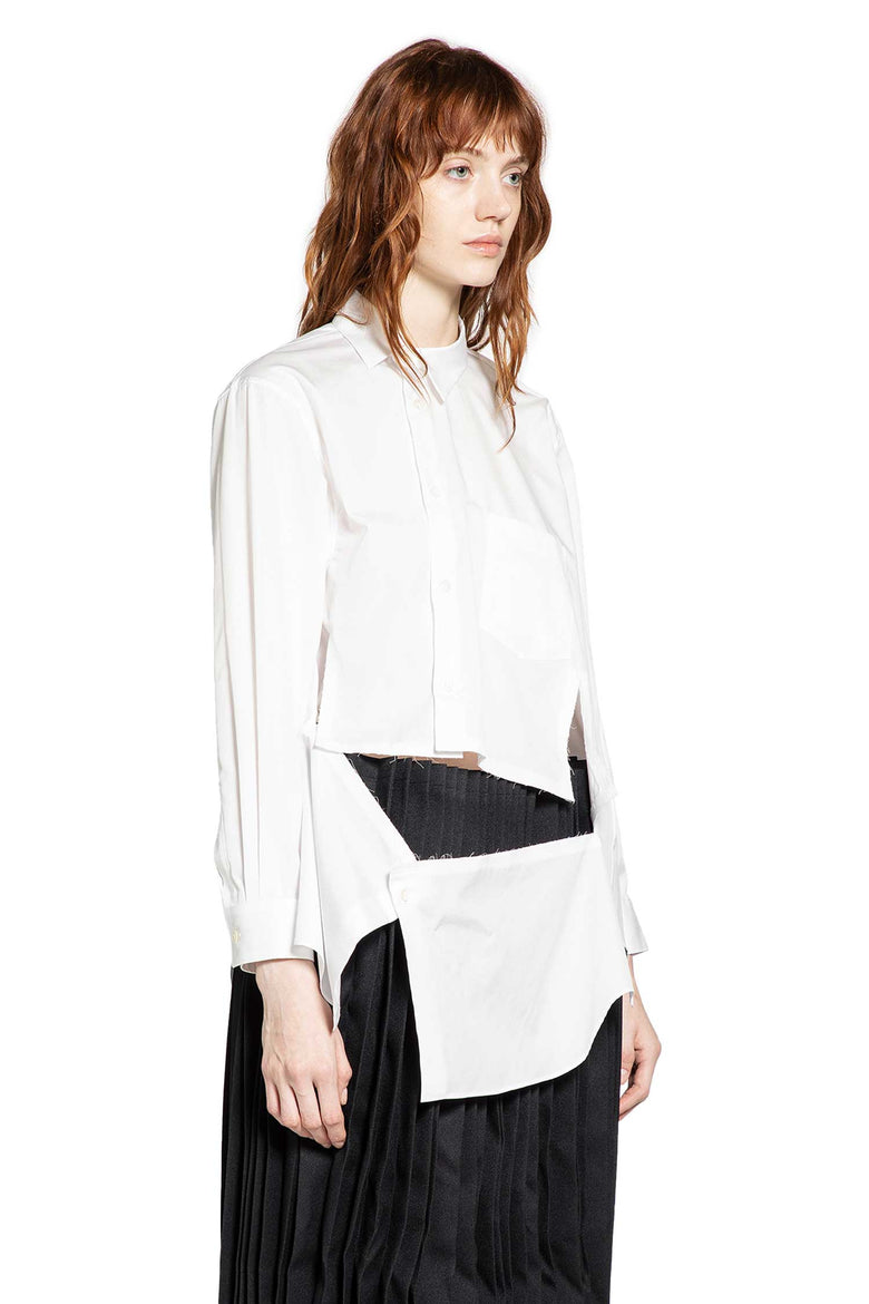 Asymmetric Cropped Pocket Shirt