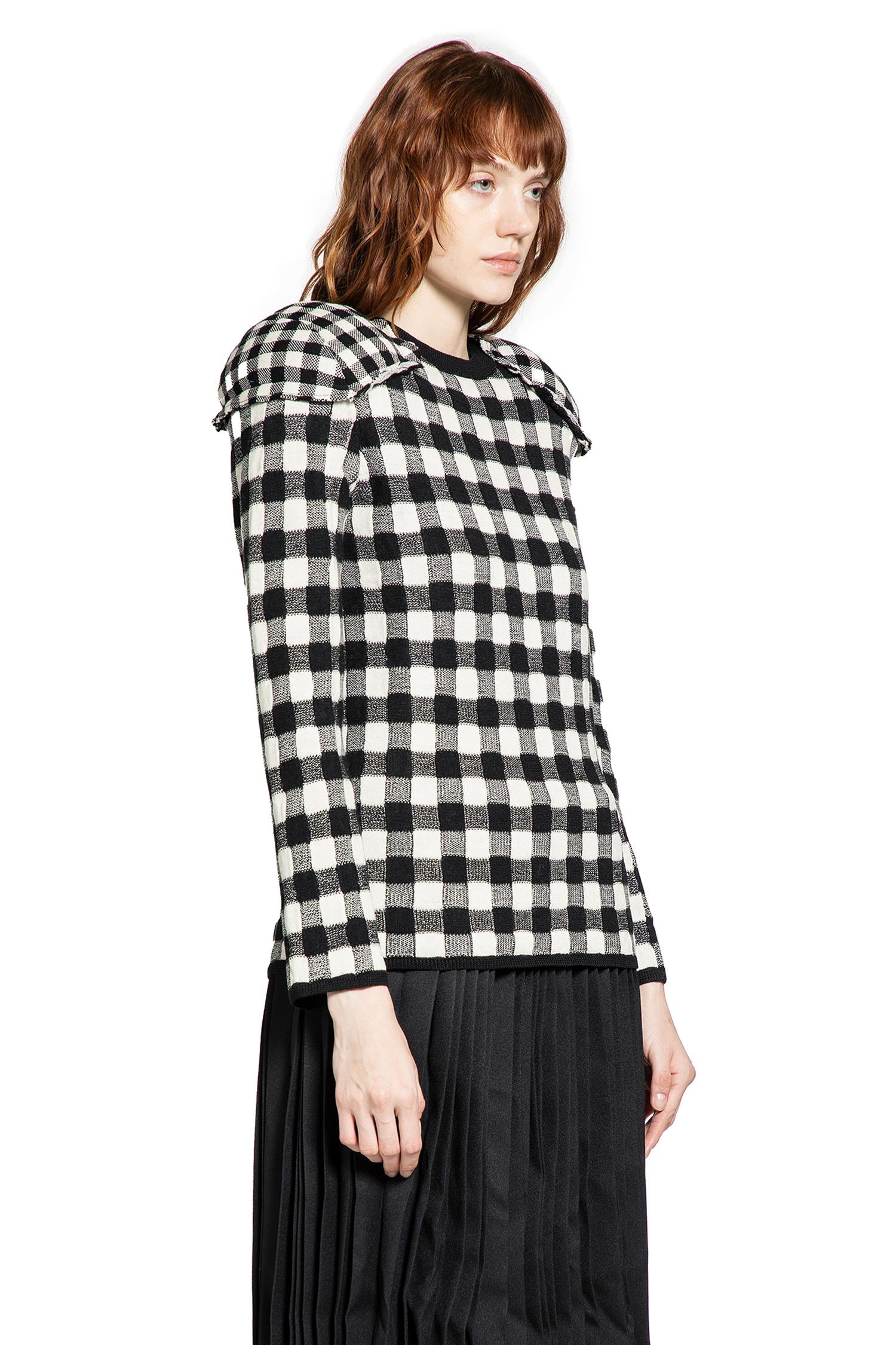 Check Wool Sweater