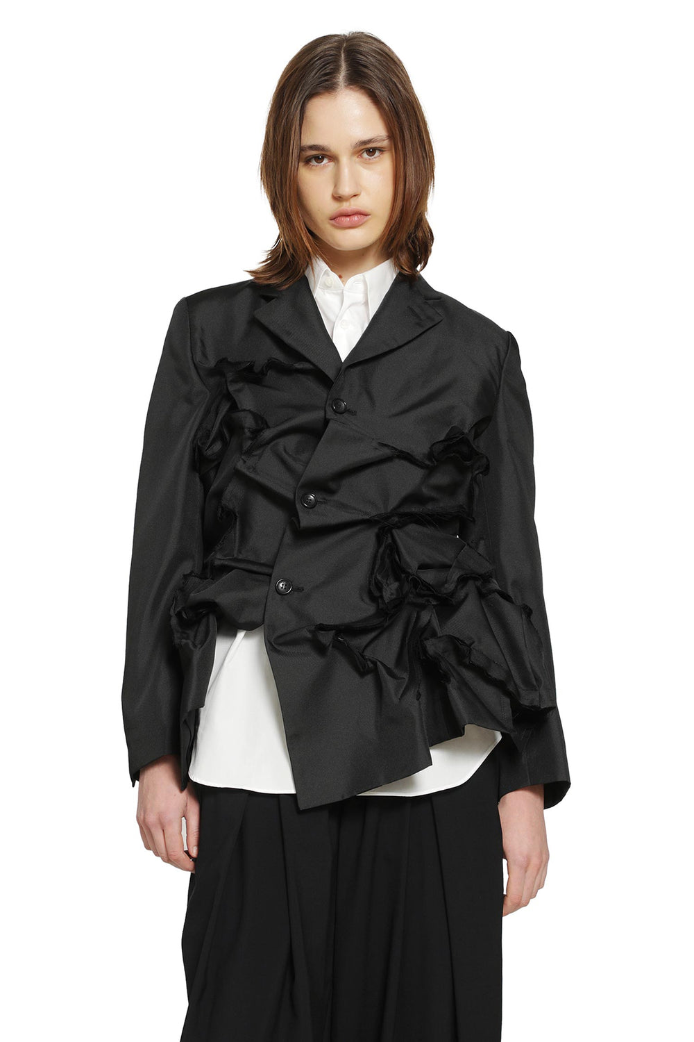 COMME DES GARCONS Gathered Single-Breasted Blazer woman