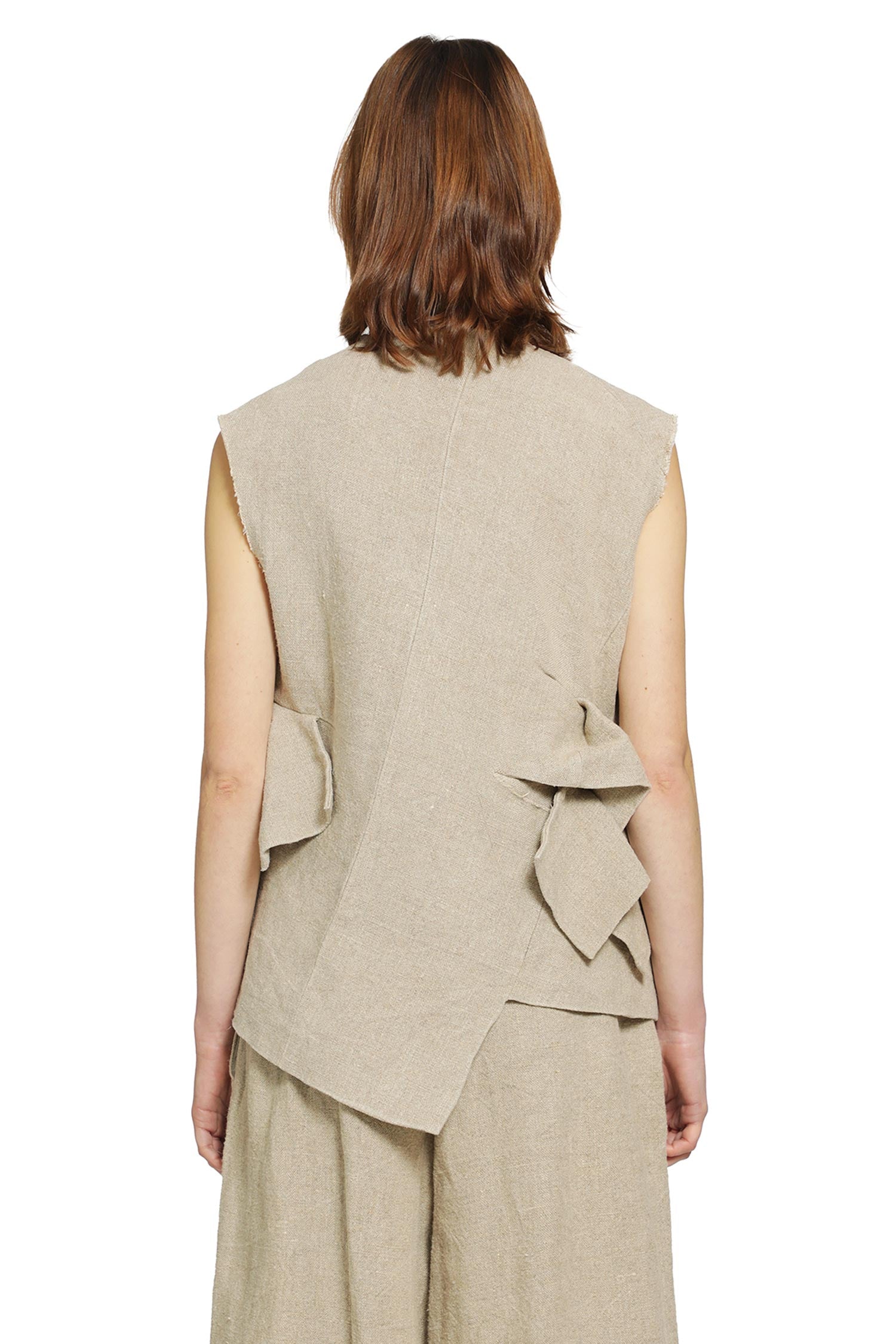 COMME DES GARCONS Ruffled Linen Vest woman
