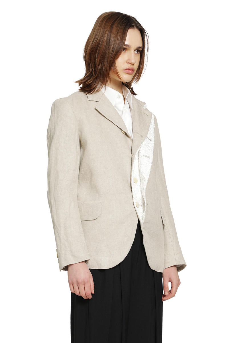 COMME DES GARCONS Deconstructed Linen Blazer woman